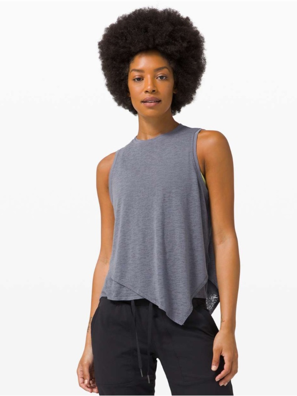 Lululemon Sweetest Day Workout Tank Top Nebula Gray Small Quick Drying - Picture 2 of 5
